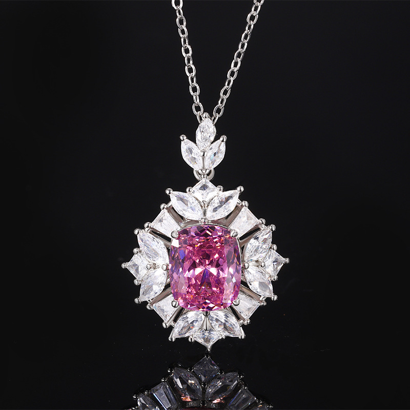 2024 nueva joyería Zhuang Shengsheng fondo de cobre chapado en oro simulación nido de pájaro cortado rosa seca traje simple mujer 10*12