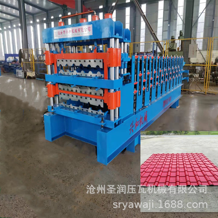 全自动800琉璃瓦压瓦机  六峰竹节压型机  竹节琉璃瓦机器