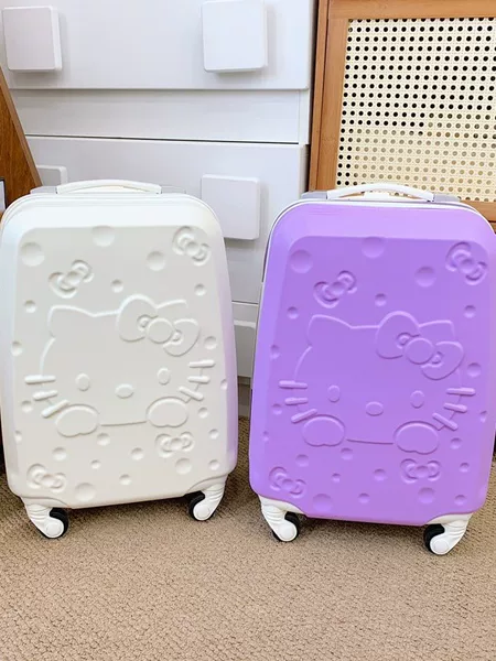 Children's Luggage 16inch Large Capacity Cute Cartoon Embossed Student Trolley Case Universal Wheel Combination Lock Suitcase