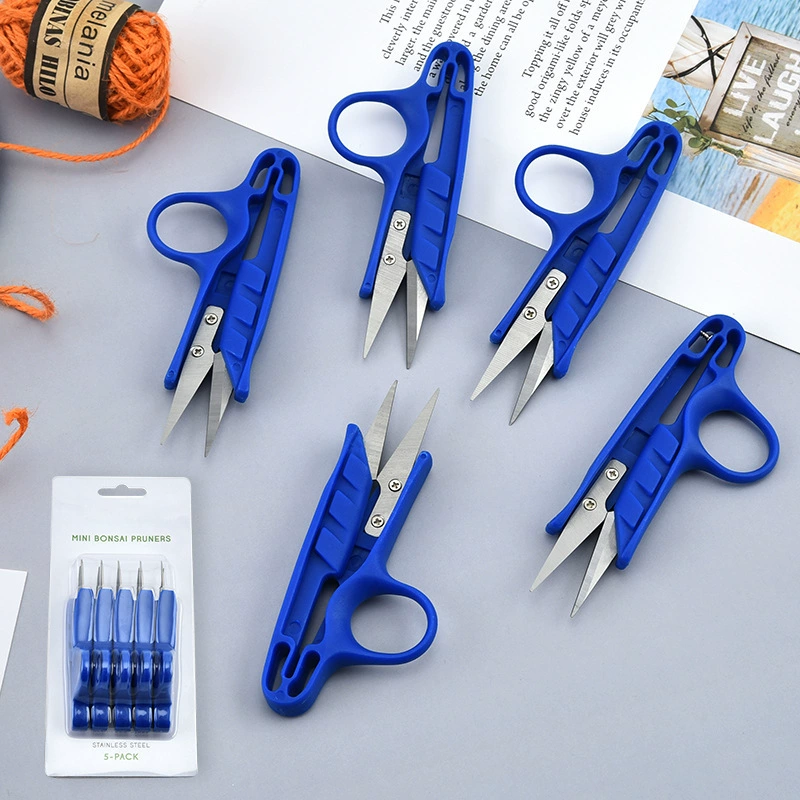 Мини-секаторы в горшках Садовые ножницы для бонсая Бытовые секаторы Мягкие ножницы Инструмент для стрижки 5 подборок Одна карта