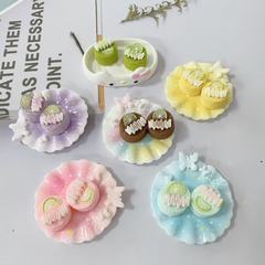 仿真青柠味奶油蛋糕食玩卡通手工diy奶油胶树脂小配件饰品材料包