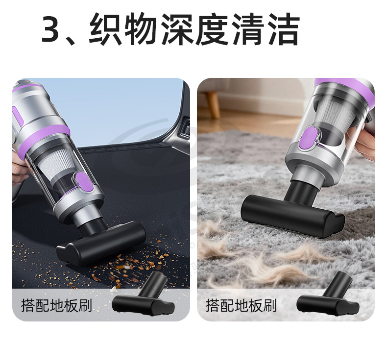 [Customized] Car Vacuum Cleaner, Handheld, Super Strong Suction, Small Wireless Portable Vacuum Cleaner for Cars, Suction and Blowing in One