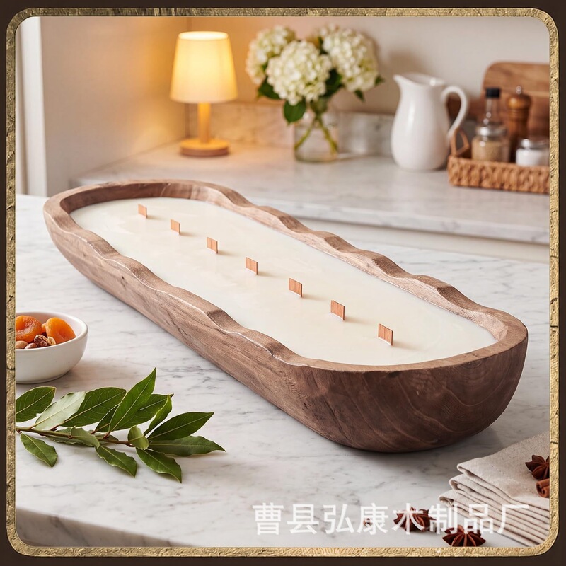 Vintage wooden candle tray, perfect for parties and gatherings, also serves as an aromatherapy candle holder, a solid wood fruit and snack storage box, and a decorative serving tray Vintage wooden candle tray, perfect for parties and gatherings, also serves as an aromatherapy candle holder, a solid wood fruit and snack storage box, and a decorative serving tray