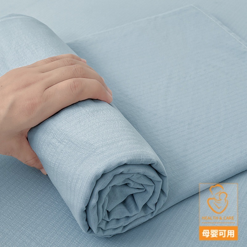 2025新款夏季双层纱床单单件宿舍被单枕套三件床上用品四季通用款|undefined