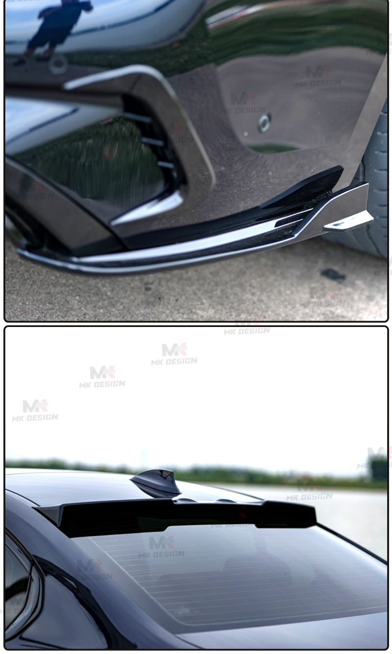 Suitable for Bmw 3 Series G20 G28 Early Abs Glossy Black Front Shovel Side Skirt Rear Lip Surround Front Lip Rear Wing
