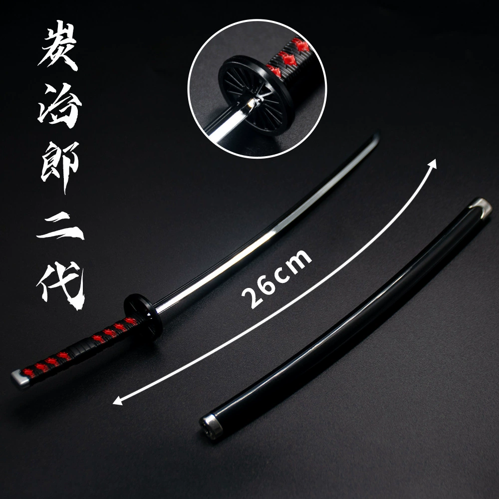 Демон Slayer Аниме 26 см Ridge Blade of the Blade of the Knife Weapon Tanjiro Моя жена хорошо владеет рукоделием оружия