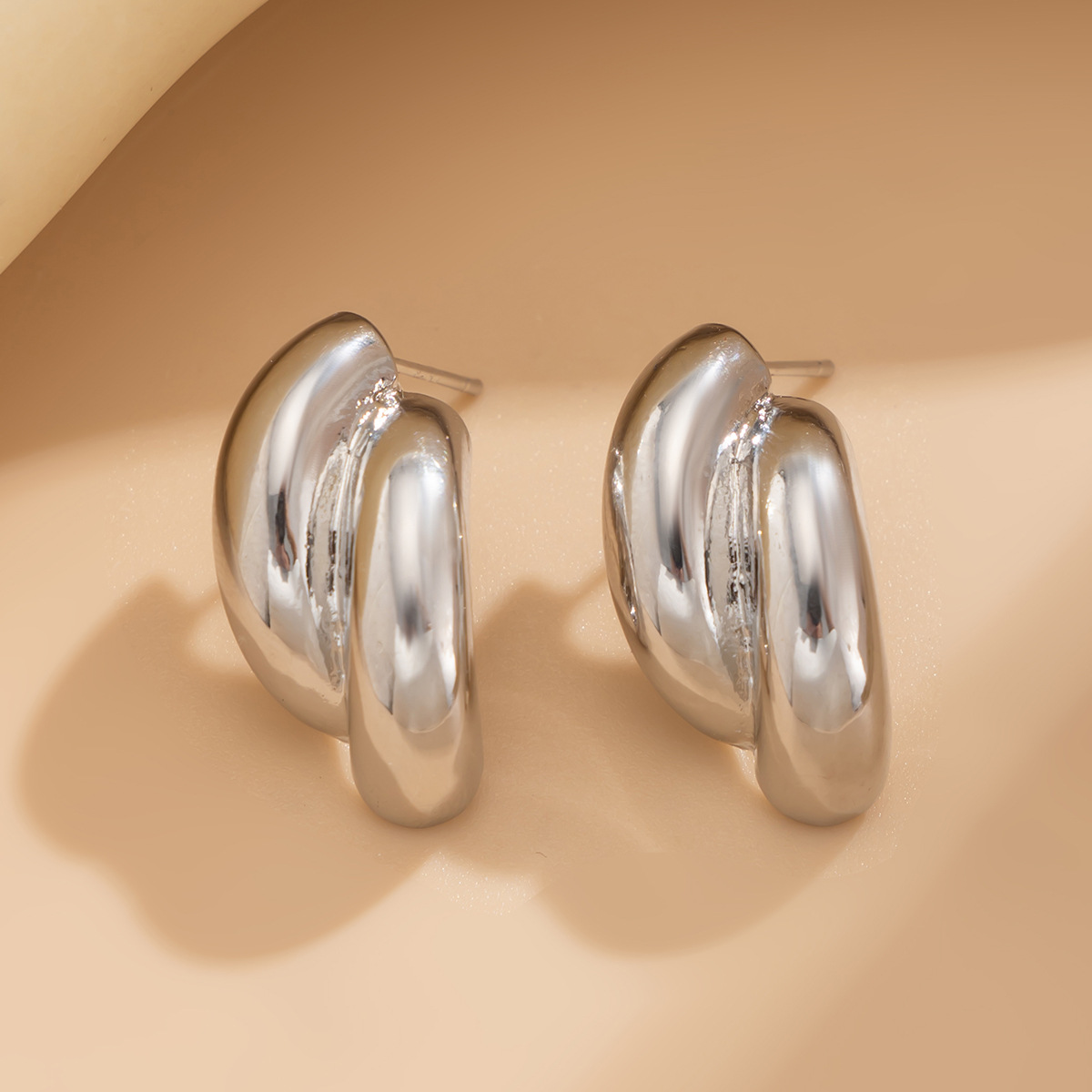 12g Weight Steel needle Ear Needle Material Drop Earrings, Ear Studs Classification 1 Pair Quantity Party, Street Occasion Alloy Material Geometric Pattern Women's Gender Polished Finish Plating Design Exaggerated, Punk Style 1 Pair Exaggerated Punk Geometric Plating Alloy Drop Earrings Ear Studs 31