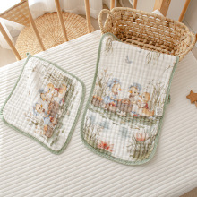 A类口水巾棉纱布宝宝方巾擦嘴巾儿童擦脸婴儿童巾小毛巾动物卡通