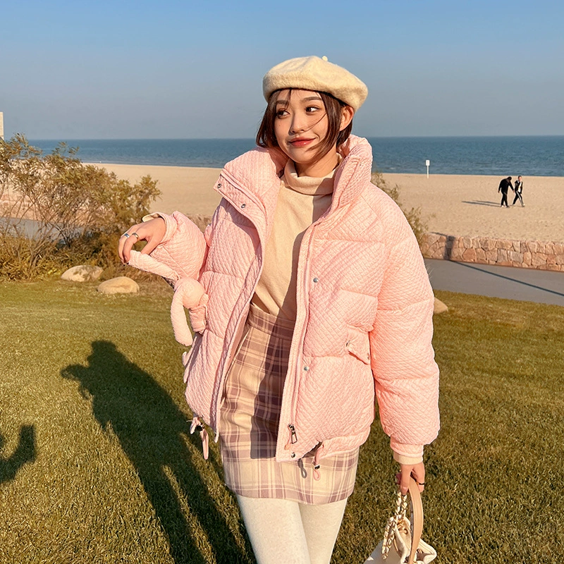 Пуховая хлопковая одежда женская короткая 2022 новая зимняя Свободная куртка больших размеров с хлопковой подкладкой пальто оптом, внешняя торговля