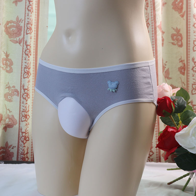 Men's Cotton Sexy Hip Stereo Large Space Capsule Sponge Pad Underwear plus size Bump Design Briefs