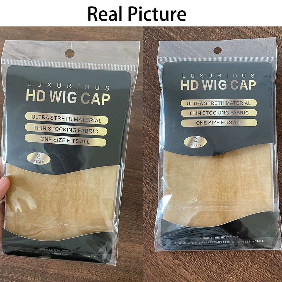 HD Wig Cap Mesh, Elastic Invisible Hair Net, Transparent Stretch Nylon, 2-piece Pack