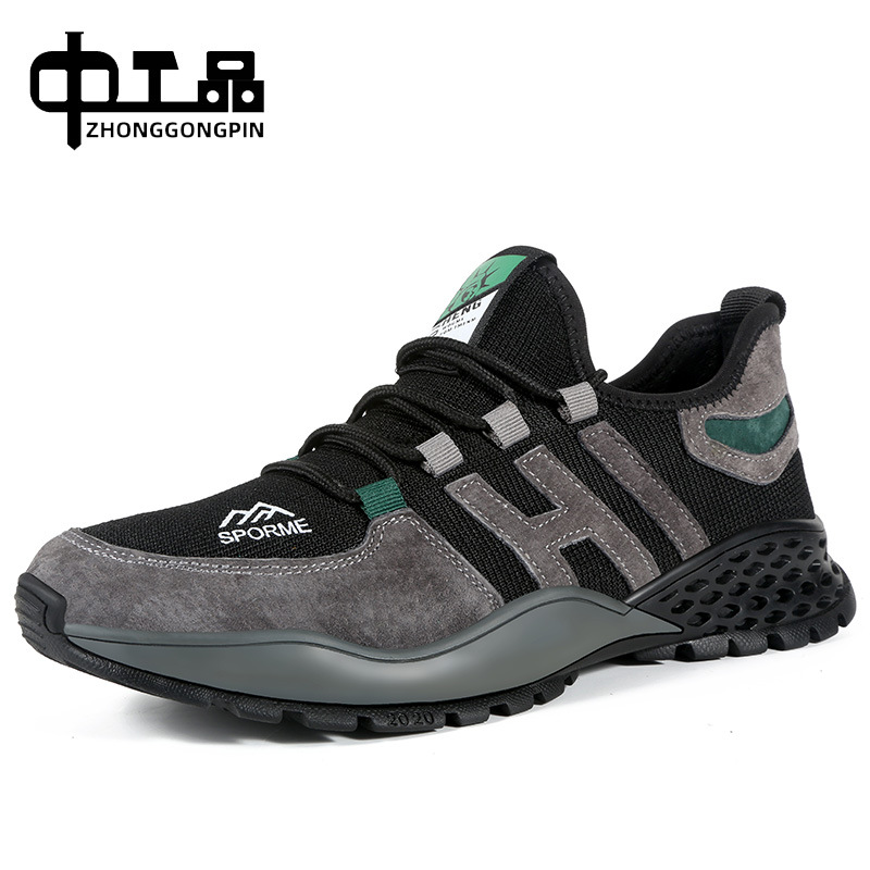 Regular bajo-top anti-Smashing anti-punción zapatos de protección puntera de acero ligero transpirable zapatos de seguridad de trabajo Kevlar media suela
