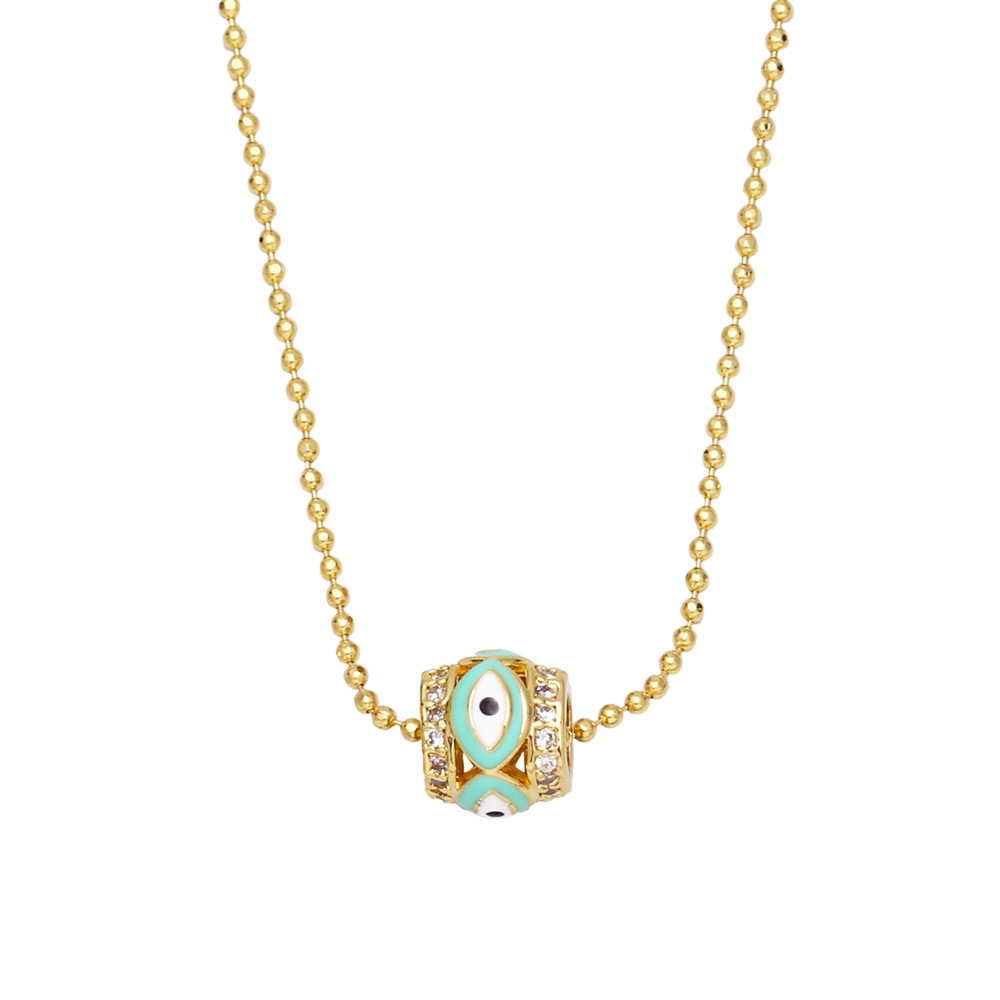 fashion cylinder devilu0027s eye pendant necklace copper necklace