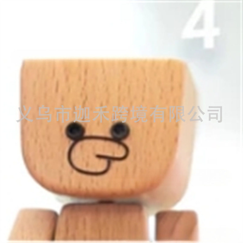 跨境新款Shaking Feet Wooden Doll木头人汽车装饰摆件|undefined