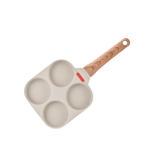 Fried egg burger machine non-stick small flat bottom household frying pan breakfast egg burger pancake pan mold four-hole fried egg artifact
