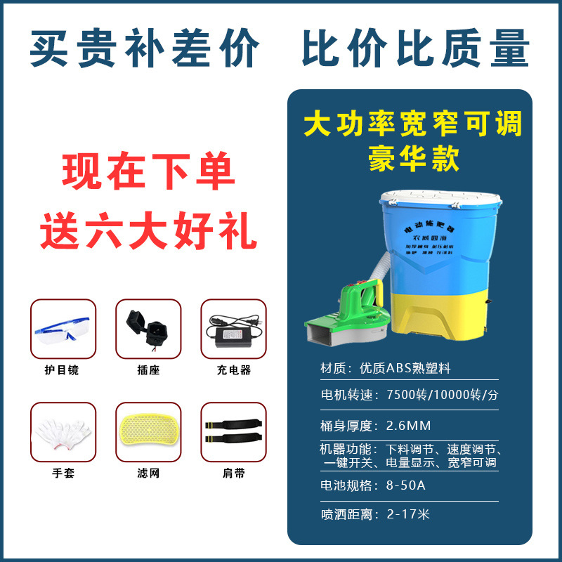 고출력, 폭 조절 가능, 25리터(20kg개 수용 가능) - 전체 기계에는 [8A] 납산 경제형 모델이 장착되어 있습니다.