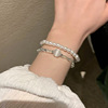 Brand small design round beads, universal silver bracelet, elegant jewelry, Korean style, trend of season, silver 925 sample