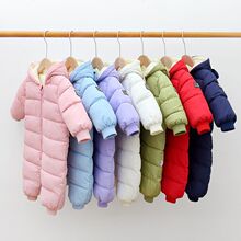 儿连体衣婴儿衣服冬季外出抱衣套装宝宝加厚羽绒棉衣保暖爬服