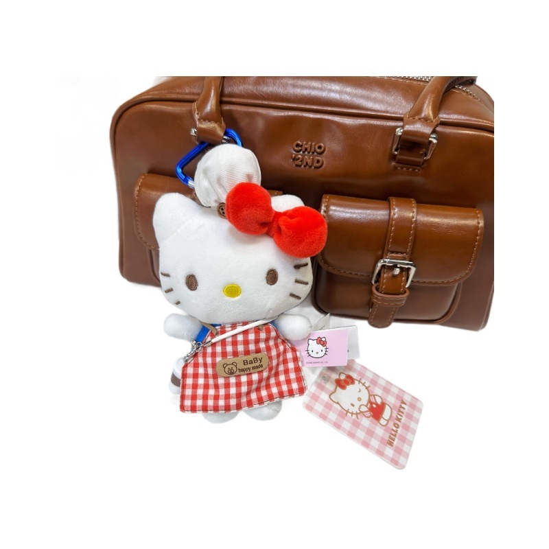 本物の KT ハローキティ ハローキティ シェフよだれかけバッグ ペンダント人形人形ギフト キーホルダー ペンダント|undefined