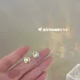 圆形小众镶钻小巧耳钉