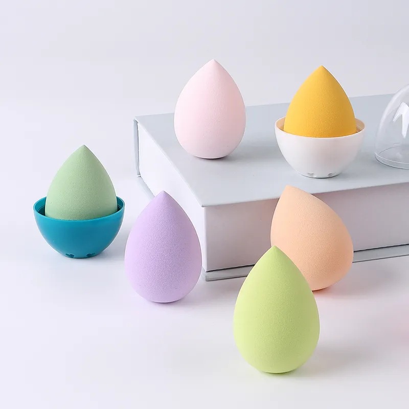 Esponja de maquillaje transfronteriza con forma de huevo, sin látex, en forma de calabaza, gota de agua, esponja de maquillaje en ángulo, huevo de belleza