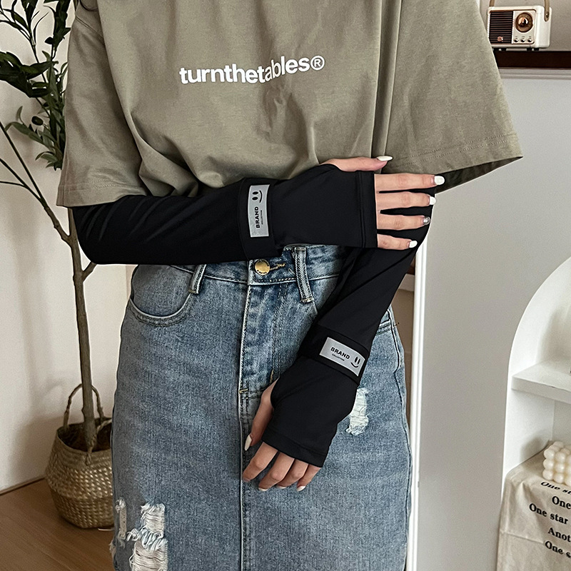 Mangas de hielo, mangas de seda de hielo, guantes de protección solar para mujeres, mangas de hielo, protectores de brazos anti-ultravioleta, brazaletes de manga de hielo para montar