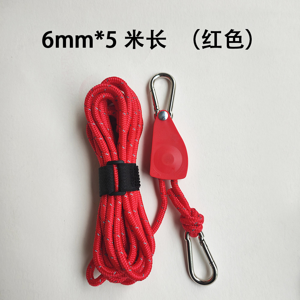 Suministros al aire libre equipo dosel cuerda de viento polea de cordón regulador tienda fija negrita cuerda de viento reflectante cuerda de elevación