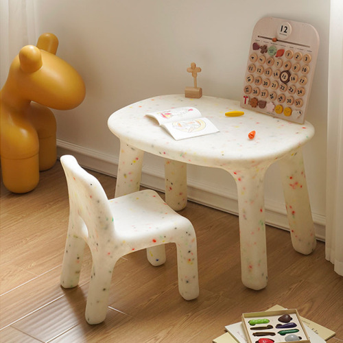 Nordic children's learning table ins plastic kindergarten cute building block table baby learning table bedroom desk