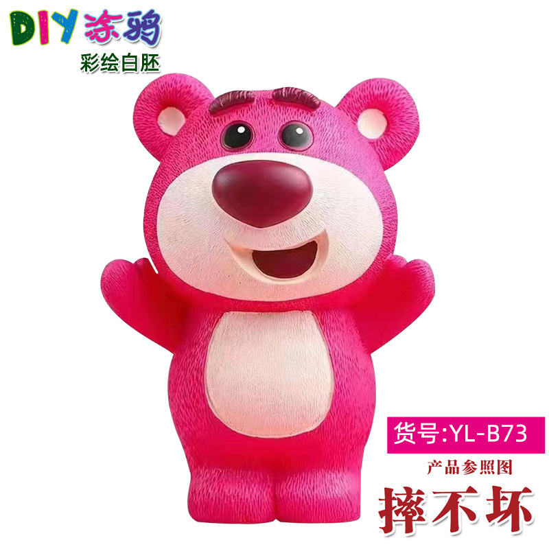 Gran vinilo yeso muñeca embrión blanco al por mayor puntada alcancía gran puntada artesanal DIY colorear blanco