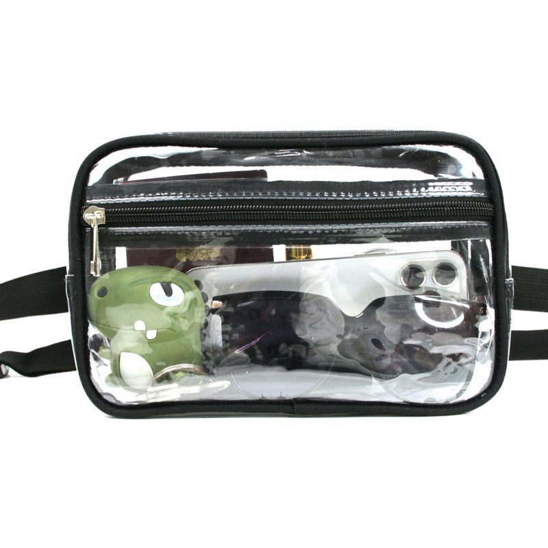 Cross-Border Pvc Transparent Waist Bag Outdoor Sports Waterproof Storage Bag Gymnasium Visual Portable Coin Bag Mobile Phone Bag