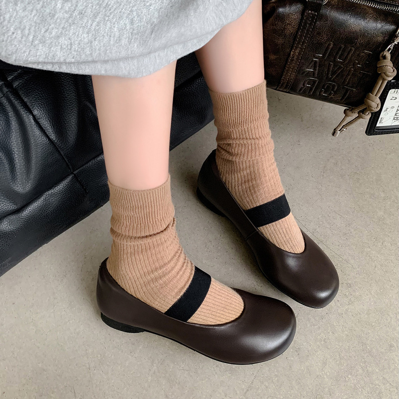 2025秋季新款平底单鞋女百搭显瘦玛丽珍鞋小皮鞋巨好看配裙子真皮|undefined