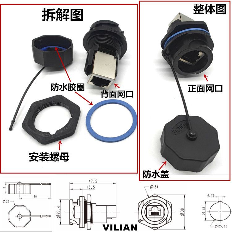 RJ45RB̫߷ˮF6ղͷRJ45F71RAĸ