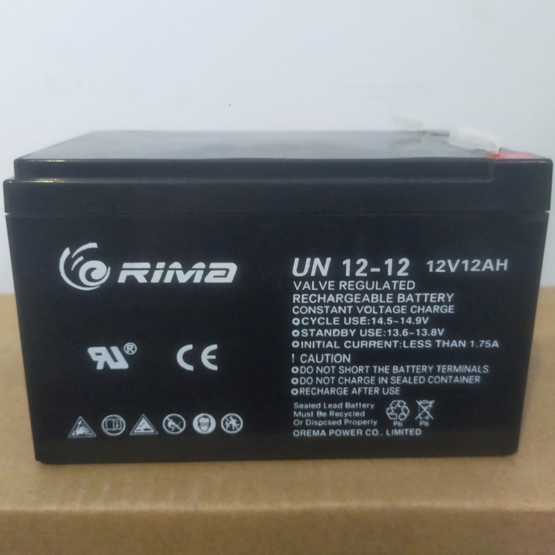 瑞玛RIMA蓄电池UN12-12 12V12AH消防  电梯 直流屏 UPS 储能电源
