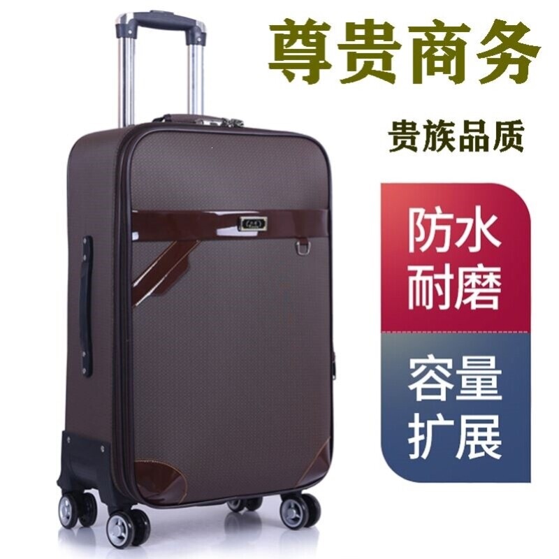 Travel Suitcase, Soft Suitcase, Trolley Suitcase, Universal Wheel Luggage, Men's and Women's Password-Protected Suitcase, 24/26/28 Business Leather Suitcase 22inch
