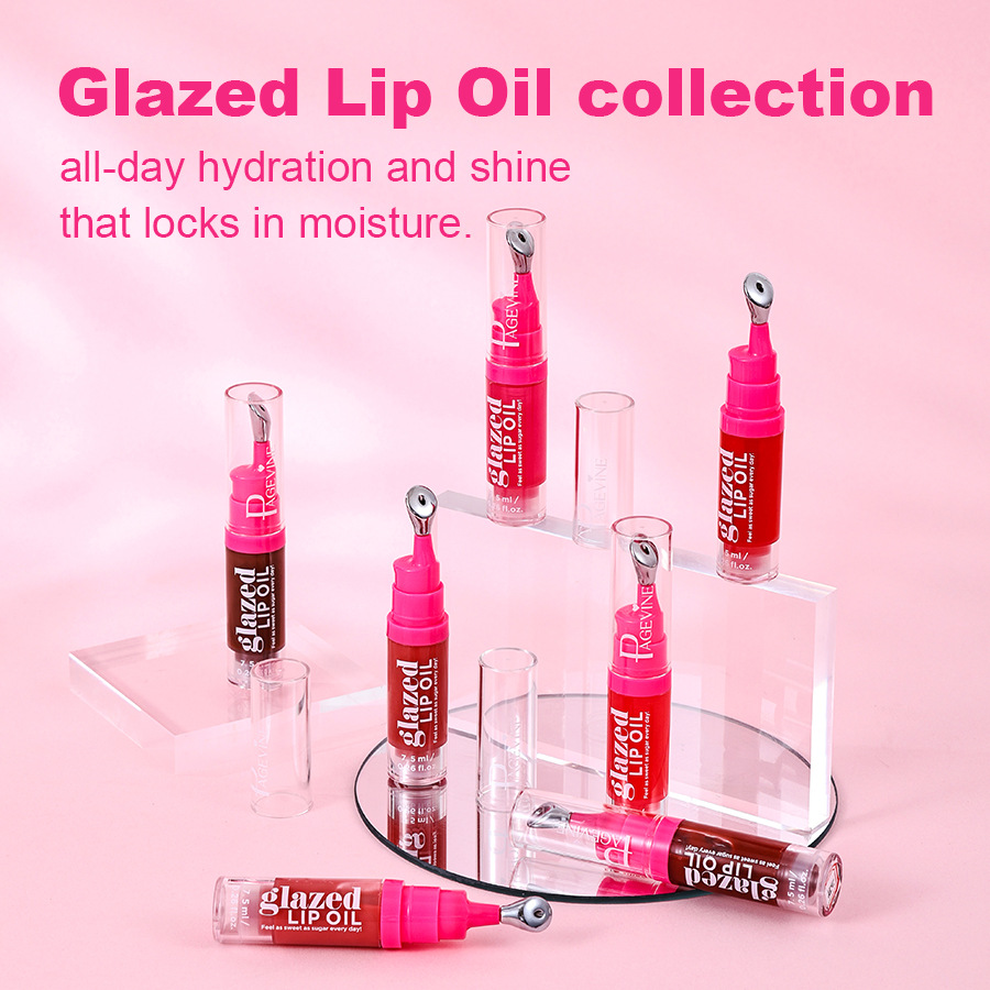 Cross-border PAGE VINE ALUMINIUM ICE TOLOR LABIAL Gloss de alto brillo e hidratación profunda y suave
