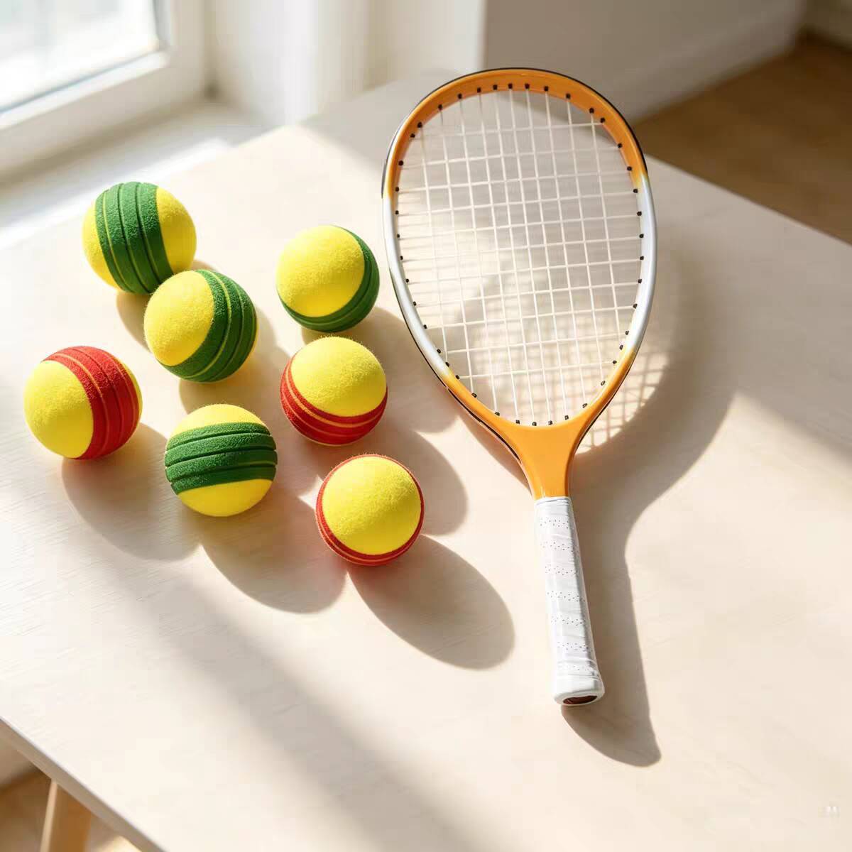Red and yellow dual-color 88MM pickleball for indoor and outdoor sports and leisure, stress-relief ball with grooves, high rebound and silent