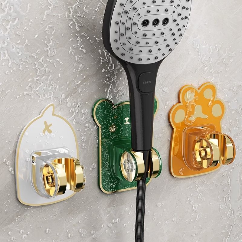 Soporte de ducha de dibujos animados sin perforaciones, baño, baño, ducha universal para el hogar, base de boquilla ajustable fija