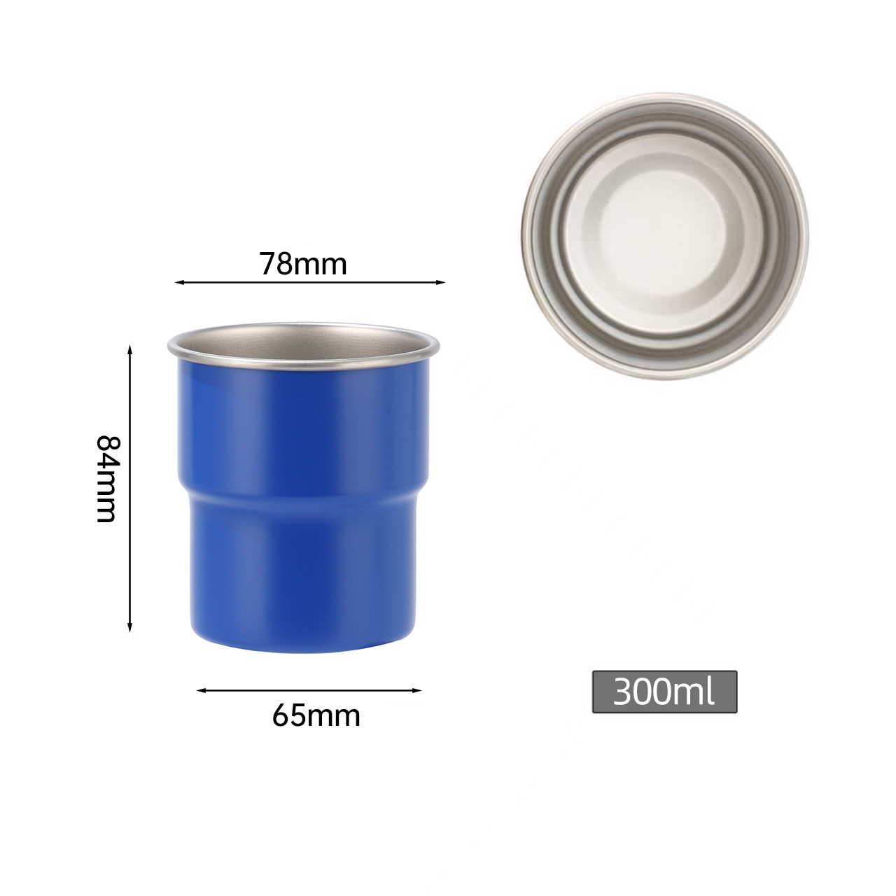 304 acero inoxidable paso taza de café de una sola capa rizado taza de agua portátil al aire libre acampando taza de cerveza de picnic