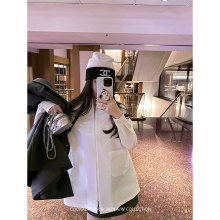cookadaily人鱼 MIU系少女娃娃领A版秋季新款简约中长衬衫外套女