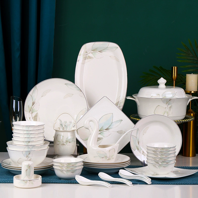 Set, ceramic tableware, simple and elegant design, Birthday gift, full set