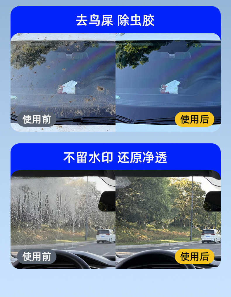 [Premium Selection] Anti-Freeze Glass Cleaner for Cars, Removes Oil Film, Suitable for Temperatures Below -40 Degrees, Winter Use, Effective down to -25 Degrees