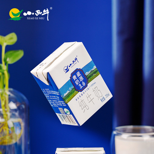 Qinghai Xiaoxi cow 3.6g protein pure milk student breakfast full-fat pure milk whole box 200ml*16 boxes