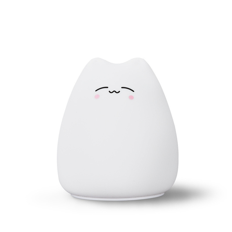 人気の猫クリエイティブ新しいパットライト漫画シリコン雰囲気ライト USB 充電ワイヤレス読書タッチナイトライト|undefined