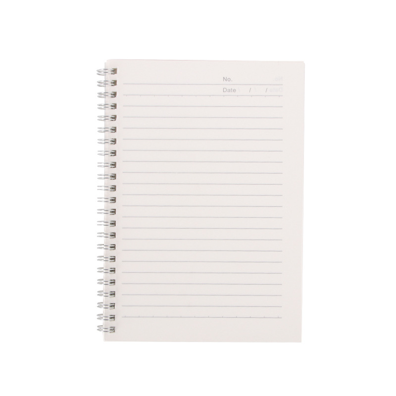 Creativo simple PP hierro bobina libro de línea horizontal cuadernos en blanco estudiantes A5 / B5 simple engrosado cuadernos papelería