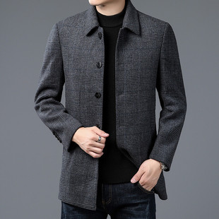Cross-Border Export Dropshipping Zolong Men's Clothing & 921588 Woolen Coat Double-Sided Nylon down Lining