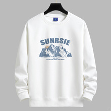 秋装新款圆领薄款卫衣男青少年宽松大码国潮情侣学生长袖潮流男装