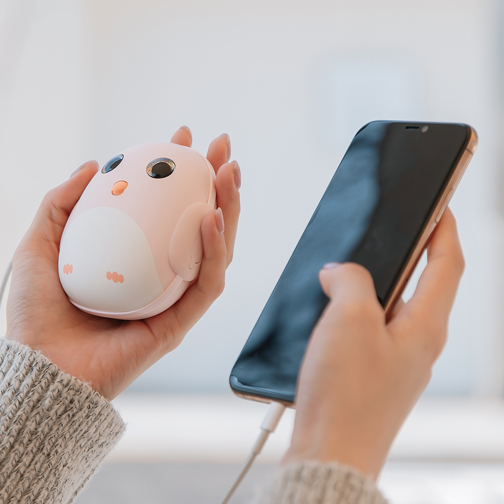 定制萌鷹暖手寶充電寶二合一  防爆保暖冬季可愛萌寵暖手寶禮品