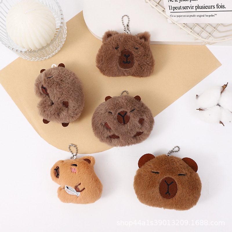 Cute Kapi Bala squeaky plush toy, big-eared guinea pig doll, promotional gift for street vendors.