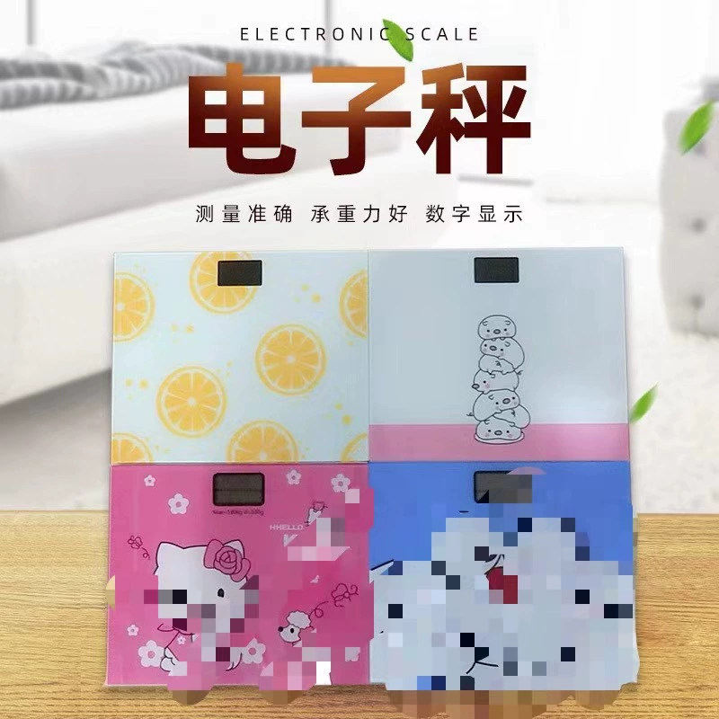 Электронные весы Человеческие весы Электронные весы Весы Бытовые мини-Мультяшные квадратные весы