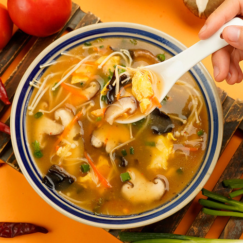 Taste Renjia Black Pepper Hot and Sour Soup Quick-cooking Soup Packet Convenient Instant Soup Seasoning Cooking Packet 40g/pack